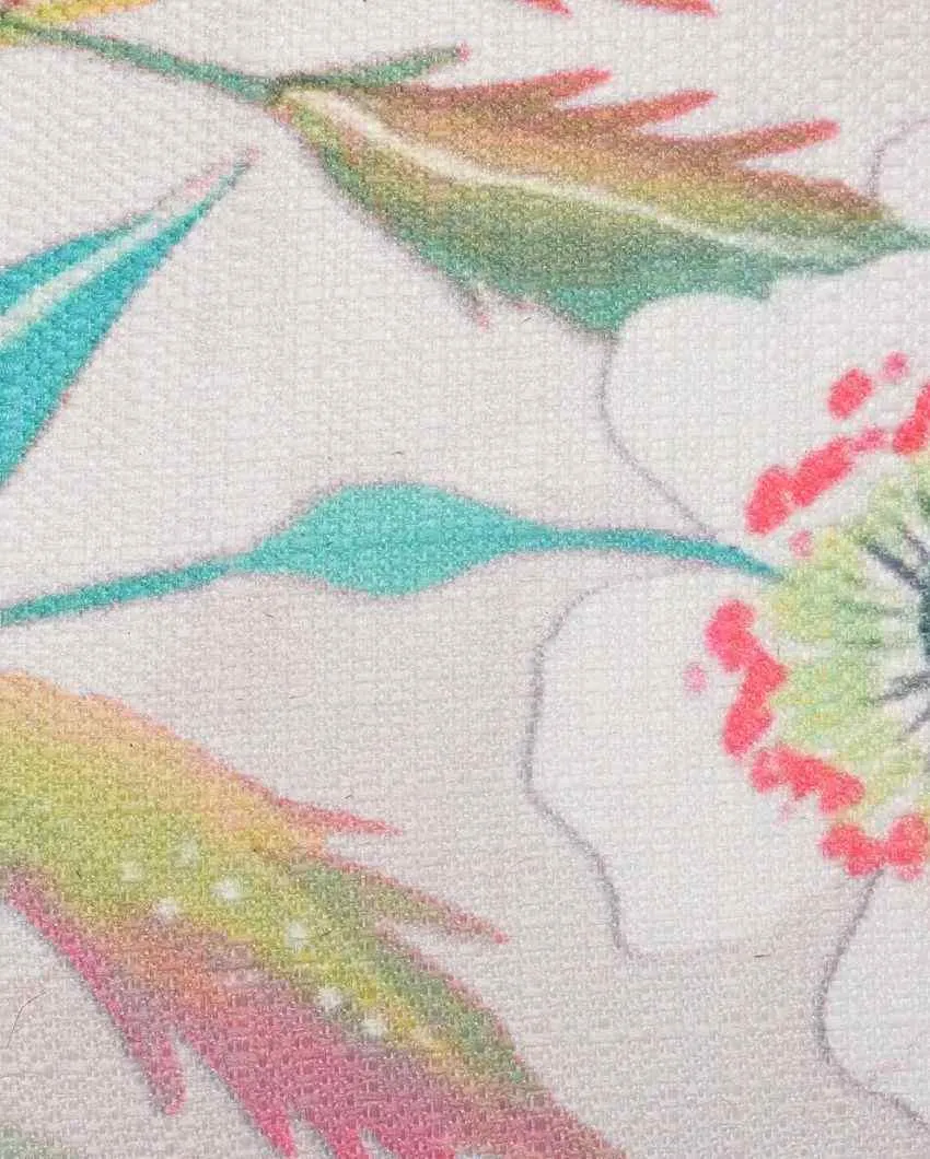 Printed Bagh Polyester Cushion Covers | Set of 5 | 16 x 16 inches