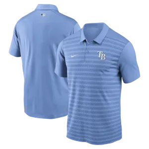 Rays Men's Nike 2025 Valor Blue Authentic Collection Victory Striped Performance Polo