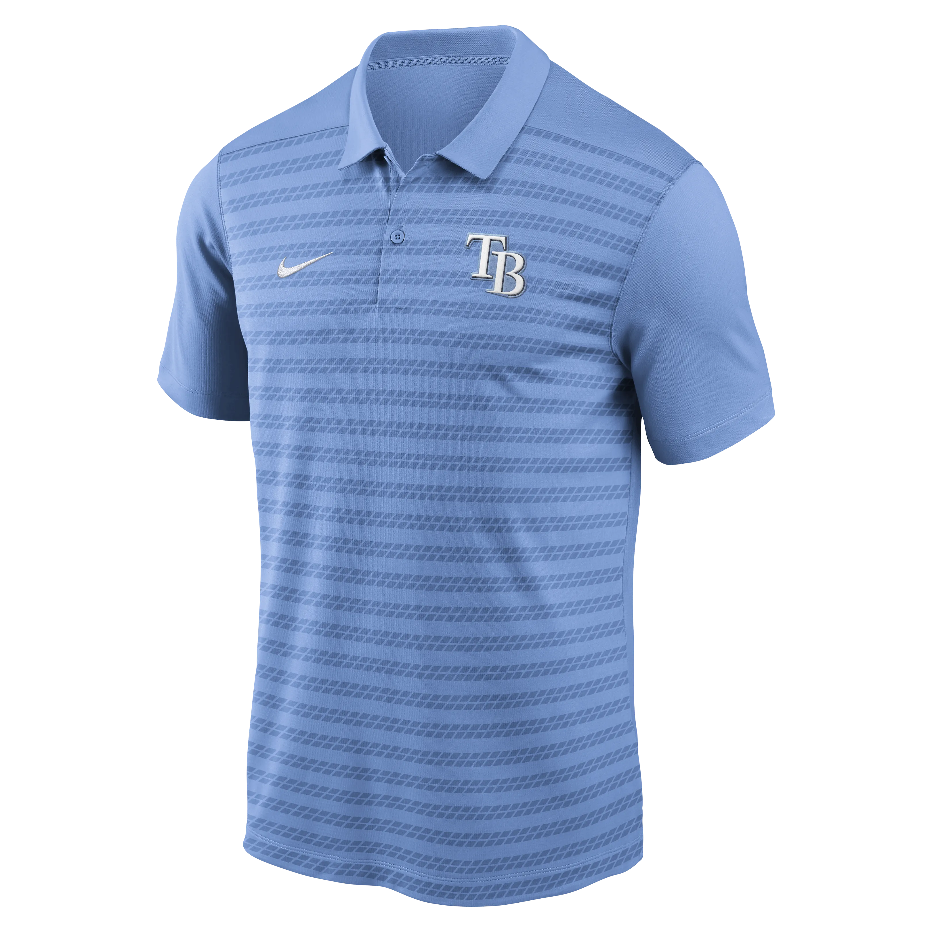 Rays Men's Nike 2025 Valor Blue Authentic Collection Victory Striped Performance Polo