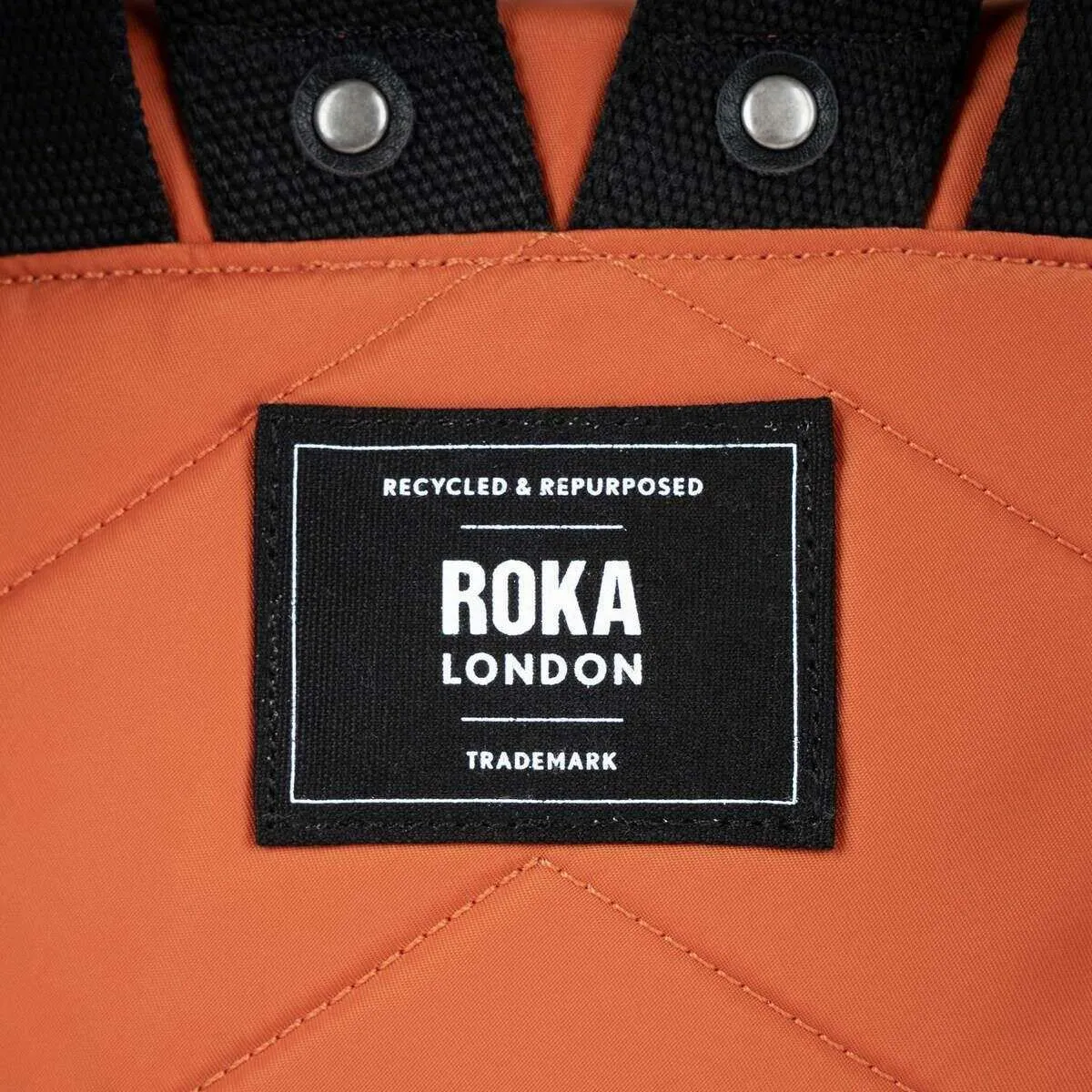 Roka Bantry B Small Black Label Recycled Nylon Backpack - Rooibos Orange