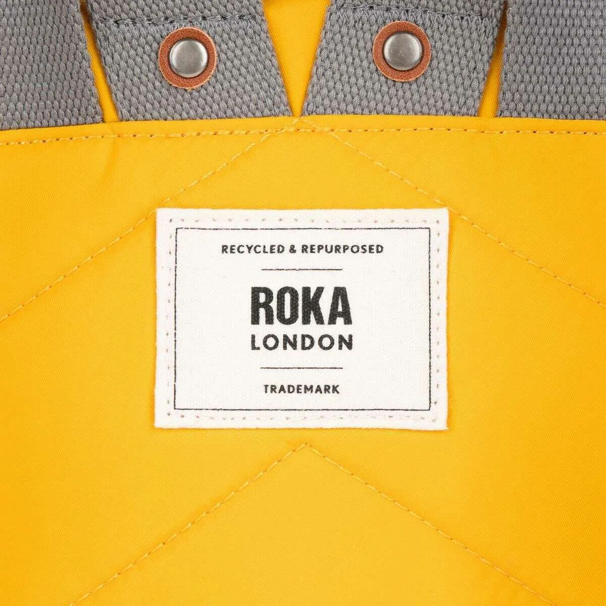 Roka Bantry B Small Recycled Nylon Backpack - Saffron Yellow