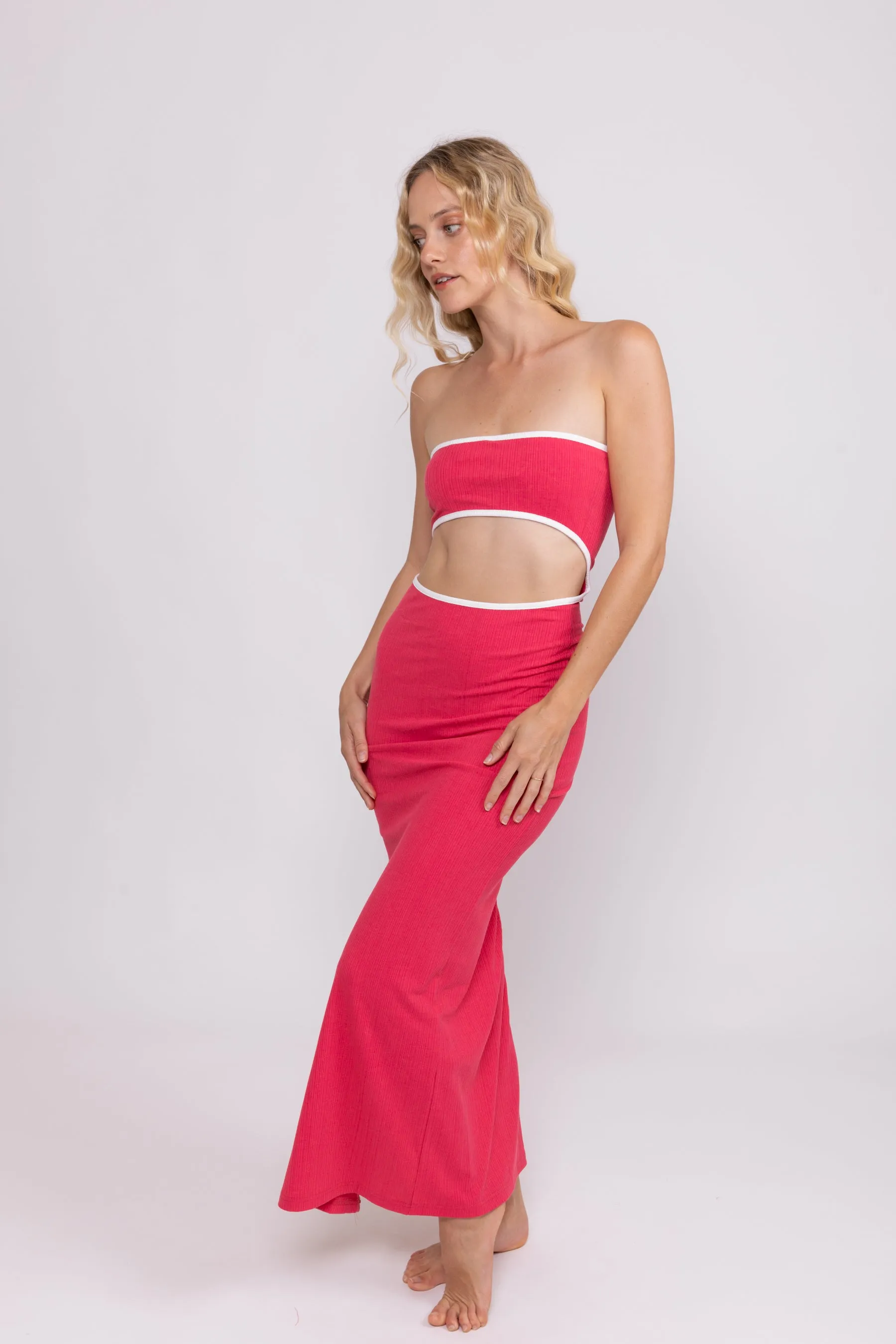 Rusty Amara Reversible Maxi Dress - Magenta