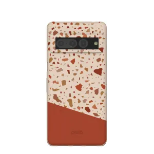 Seashell Clay Terrazzo Google Pixel 7 Pro Case