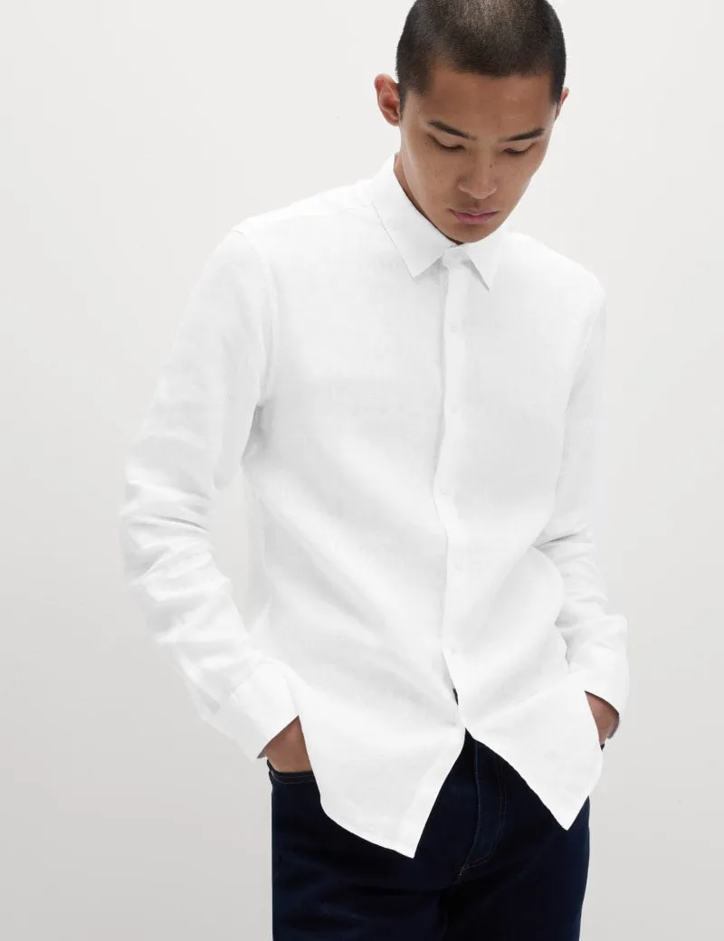 Slim Fit Easy Iron Pure Linen Shirt