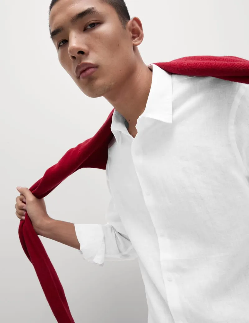Slim Fit Easy Iron Pure Linen Shirt