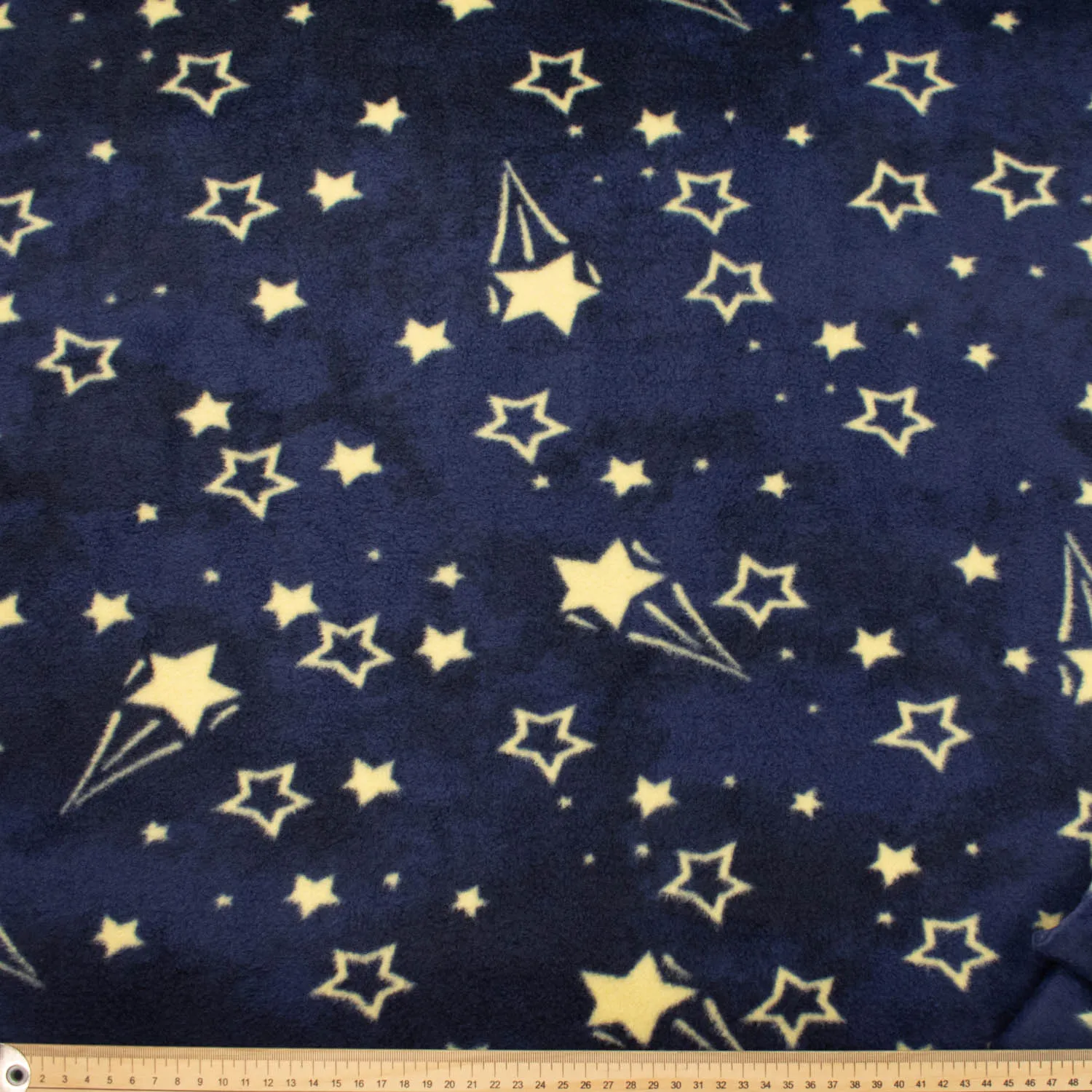 Stars on Navy Printed Polar Fleece Design 62
