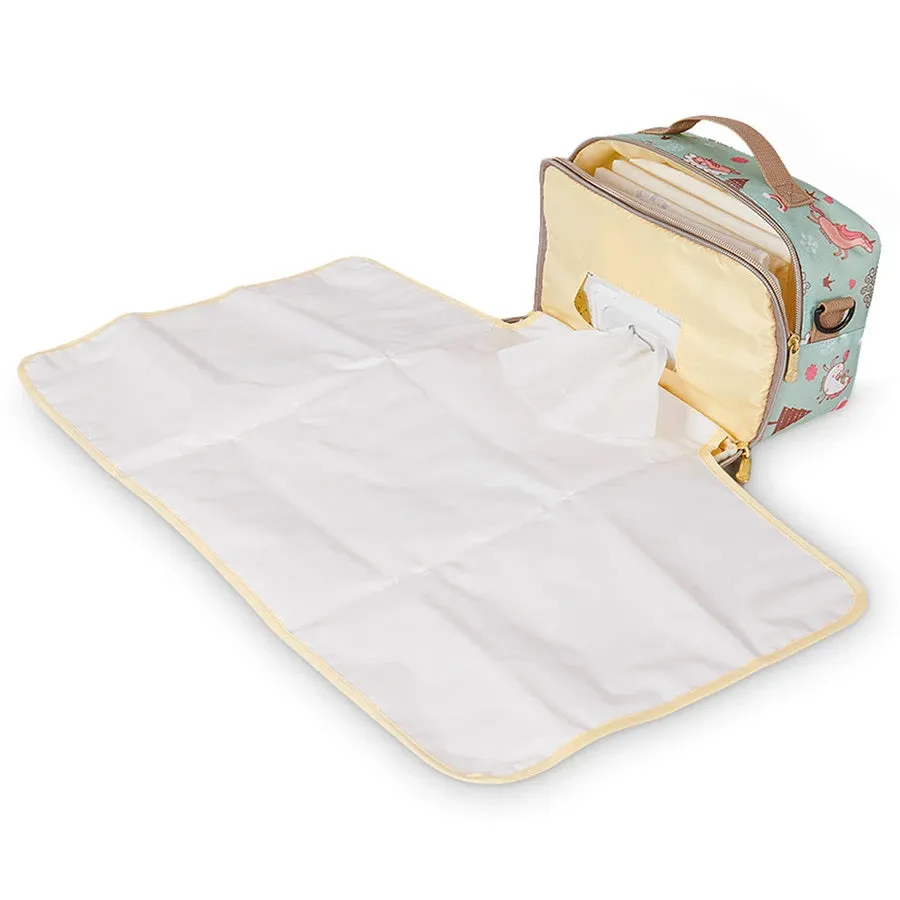 Sunveno Diaper Changing Clutch w/t Mat (Green dream)