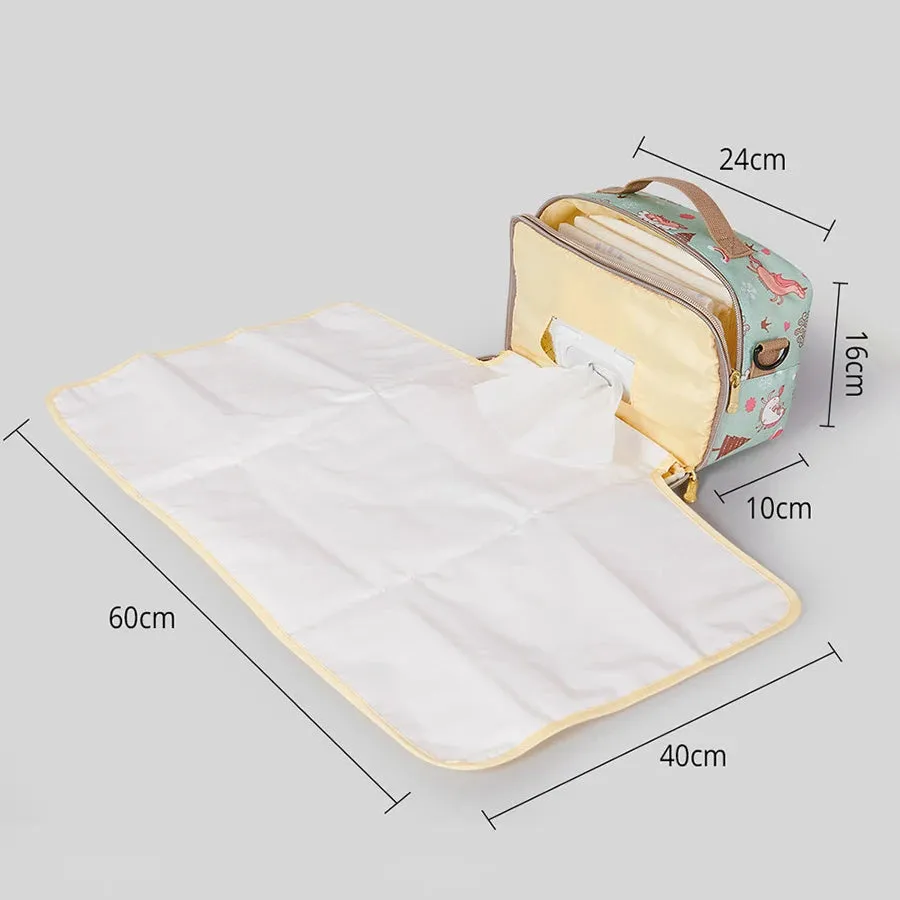 Sunveno Diaper Changing Clutch w/t Mat (Green dream)