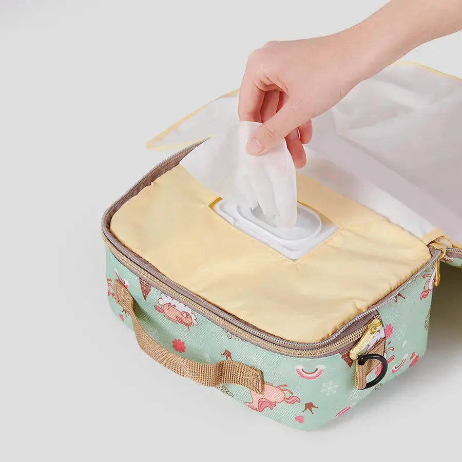 Sunveno Diaper Changing Clutch w/t Mat (Green dream)