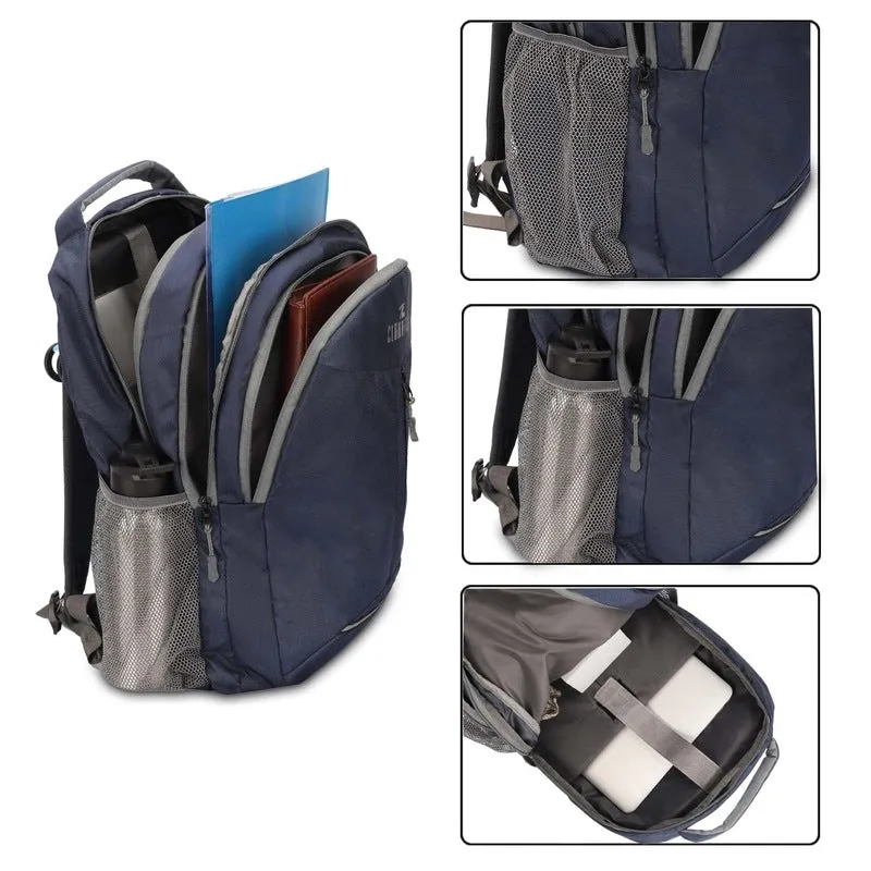THE CLOWNFISH Madison Series Laptop Backpack - 15.6 inch, 23L | Padded Sleeve, Backpack Cover | Navy Blue