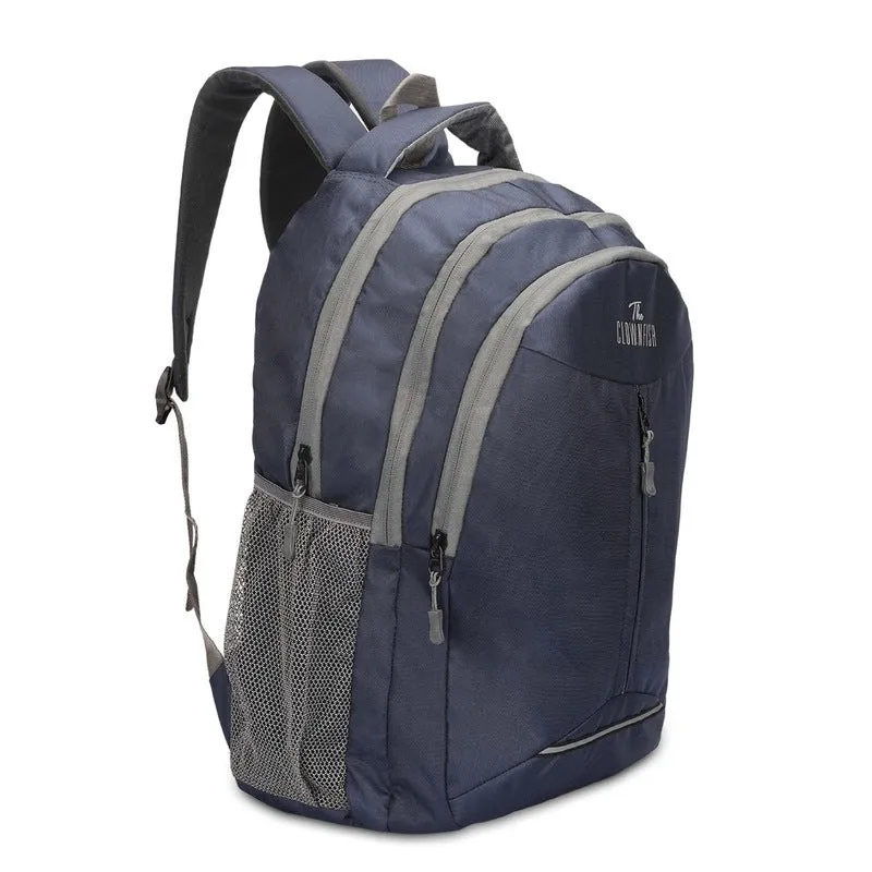 THE CLOWNFISH Madison Series Laptop Backpack - 15.6 inch, 23L | Padded Sleeve, Backpack Cover | Navy Blue