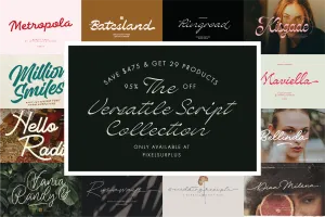 The Versatile Script Font Collection