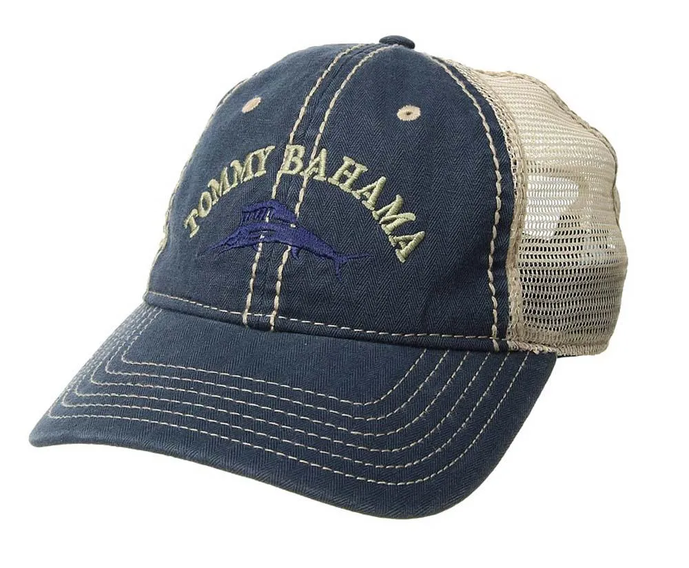 Tommy Bahama Marlin Camper Black Adjustable Golf Hat Ball Cap