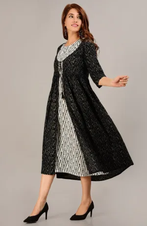 Trendy Cotton Shrug Set with Sleeveless Inner Dress for Women