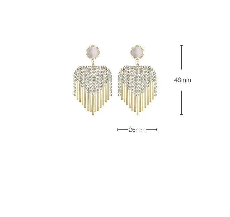 Trendy Love Tassel Earrings