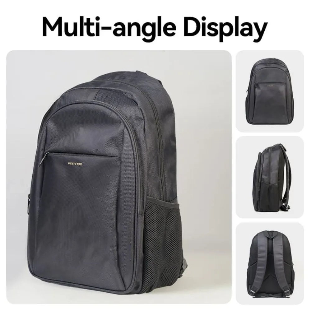 Vention 20L Water-Repellant Anti-Theft Laptop Backpack with Spacious Main Compartment, Front Multifunctional Zippered Pocket, Front Pocket   Side Pocket | KRMB0