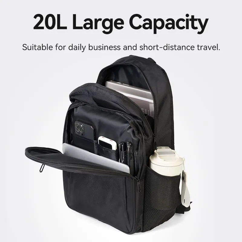 Vention 20L Water-Repellant Anti-Theft Laptop Backpack with Spacious Main Compartment, Front Multifunctional Zippered Pocket, Front Pocket   Side Pocket | KRMB0