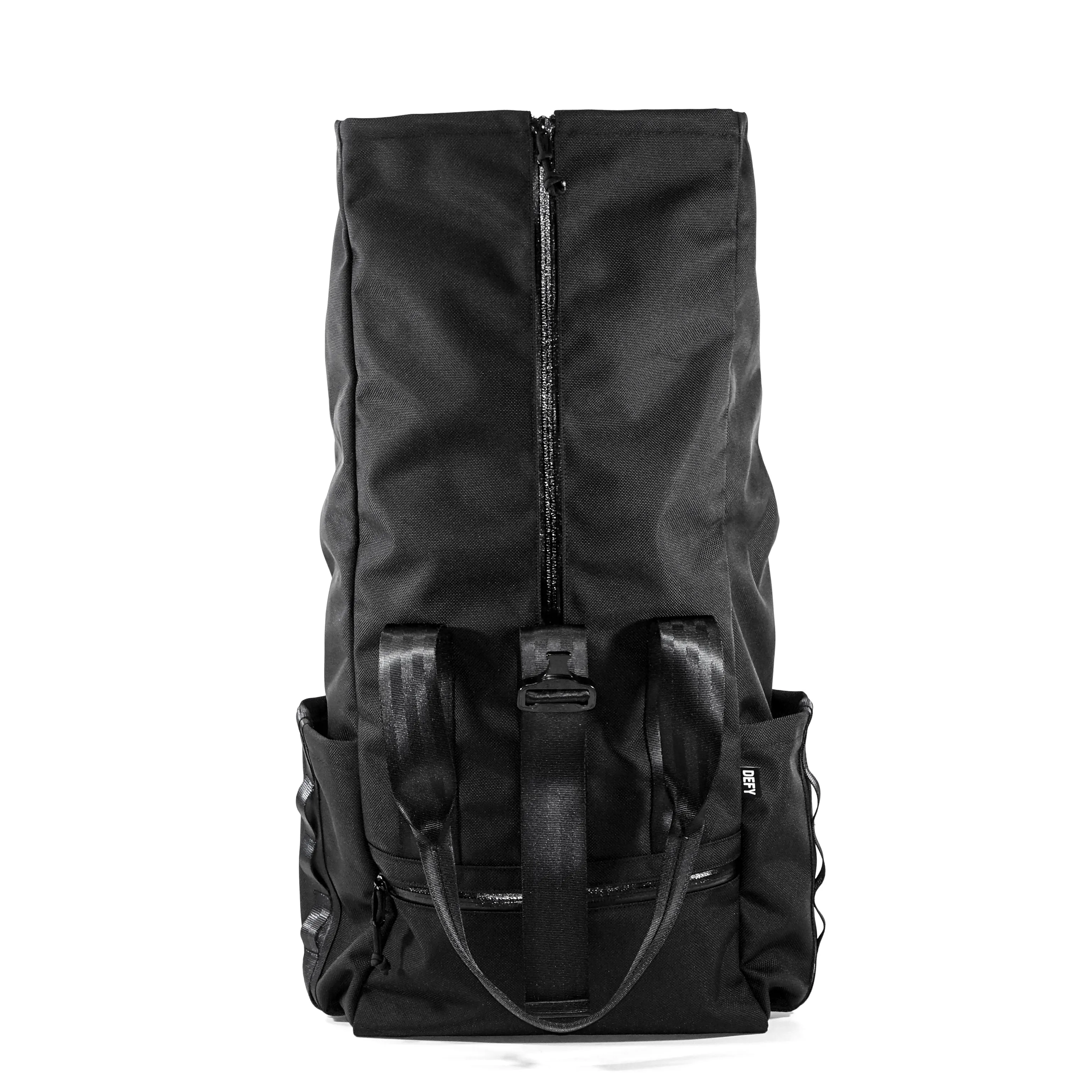 VerBockel Rolltop Backpack 2.0 'Un-Zipped' | Black Ballistic Nylon x ECOPAK™ EPX ’Fire Edition’ | Last 1