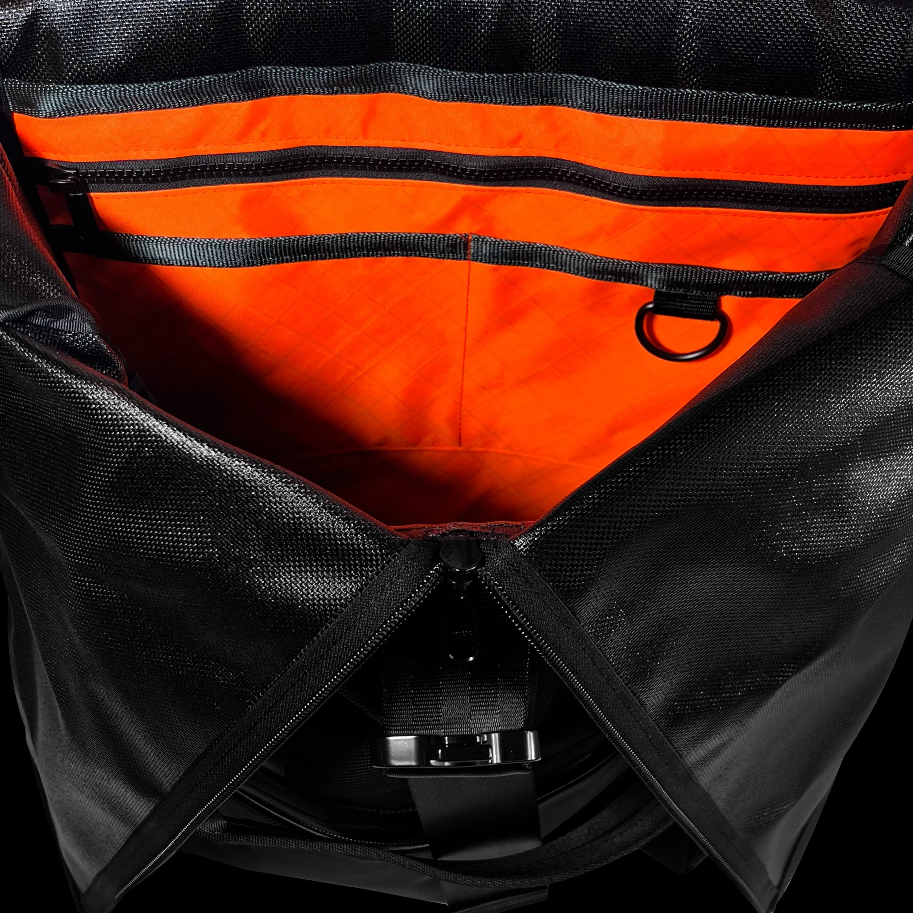 VerBockel Rolltop Backpack 2.0 'Un-Zipped' | Black Ballistic Nylon x ECOPAK™ EPX ’Fire Edition’ | Last 1