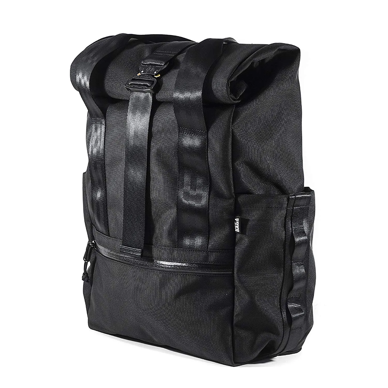 VerBockel Rolltop Backpack 2.0 'Un-Zipped' | Black Ballistic Nylon x ECOPAK™ EPX ’Fire Edition’ | Last 1