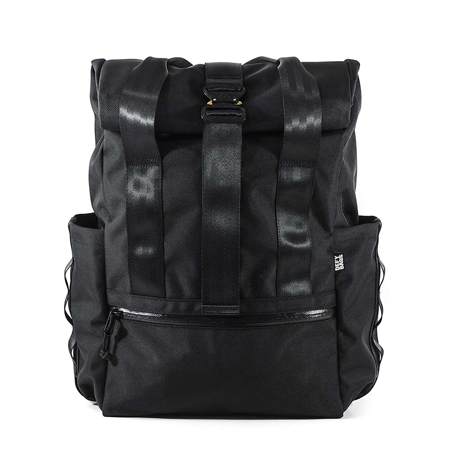 VerBockel Rolltop Backpack 2.0 'Un-Zipped' | Black Ballistic Nylon x ECOPAK™ EPX ’Fire Edition’ | Last 1