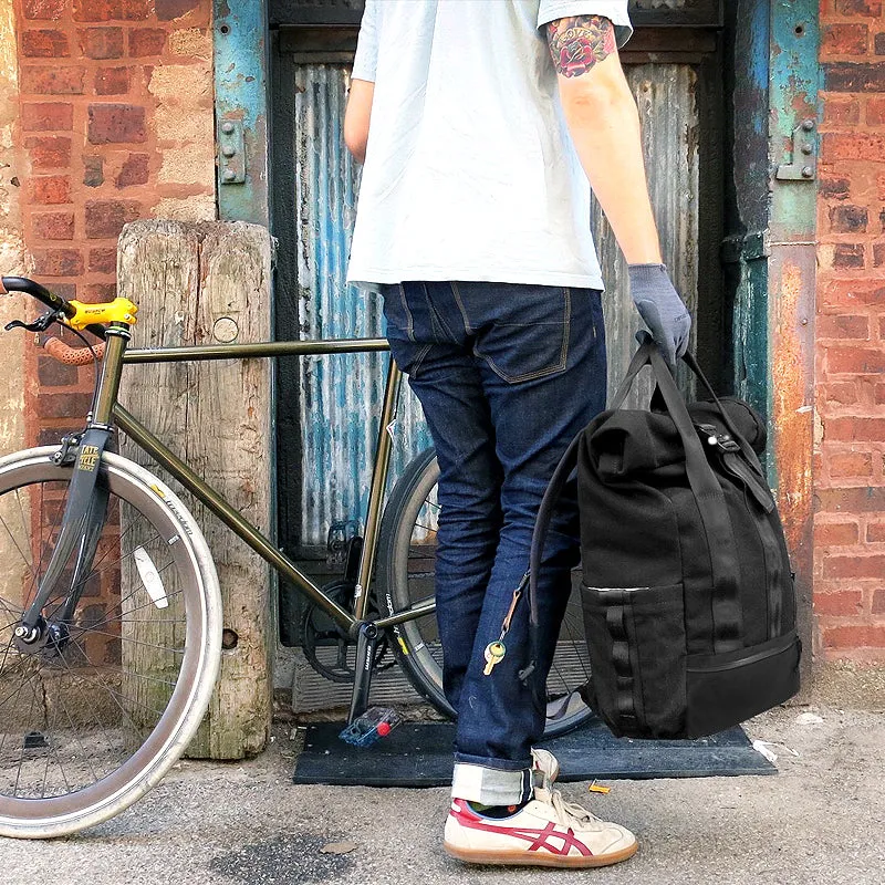 VerBockel Rolltop Backpack 2.0 'Un-Zipped' | Black Ballistic Nylon x ECOPAK™ EPX ’Fire Edition’ | Last 1