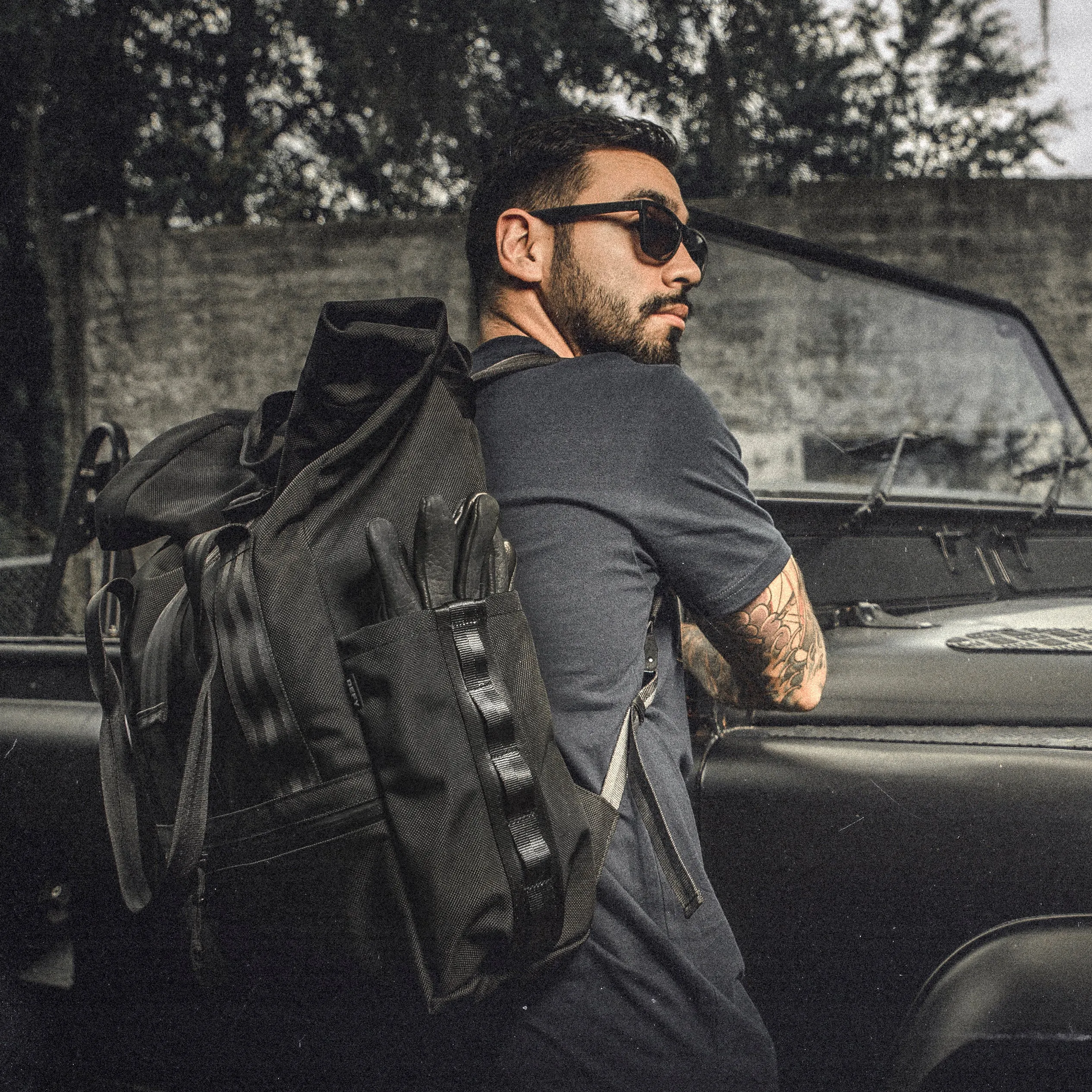 VerBockel Rolltop Backpack 2.0 'Un-Zipped' | Black Ballistic Nylon x ECOPAK™ EPX ’Fire Edition’ | Last 1