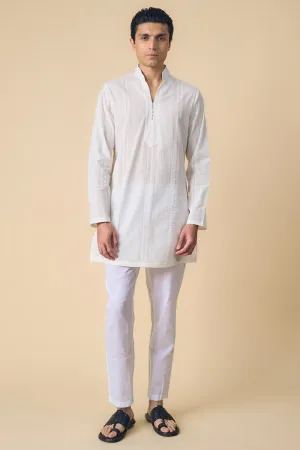 White Classic Cotton Kurta Set