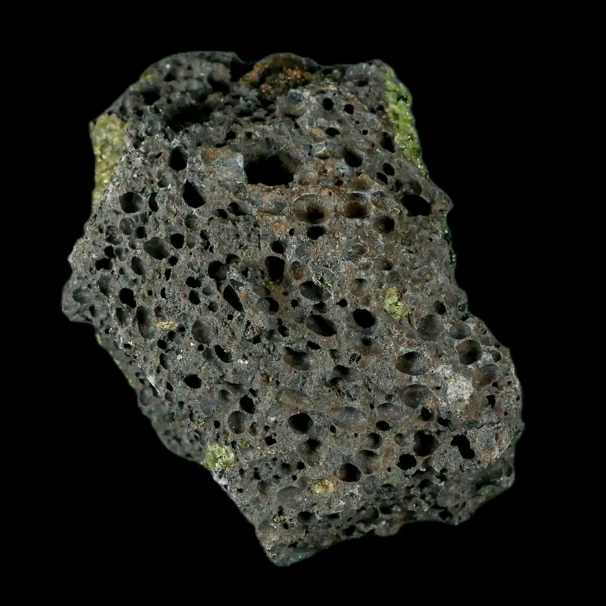 XL 4.1" Natural Emerald Peridot Crystal Minerals On Volcanic Rock Gila, Arizona